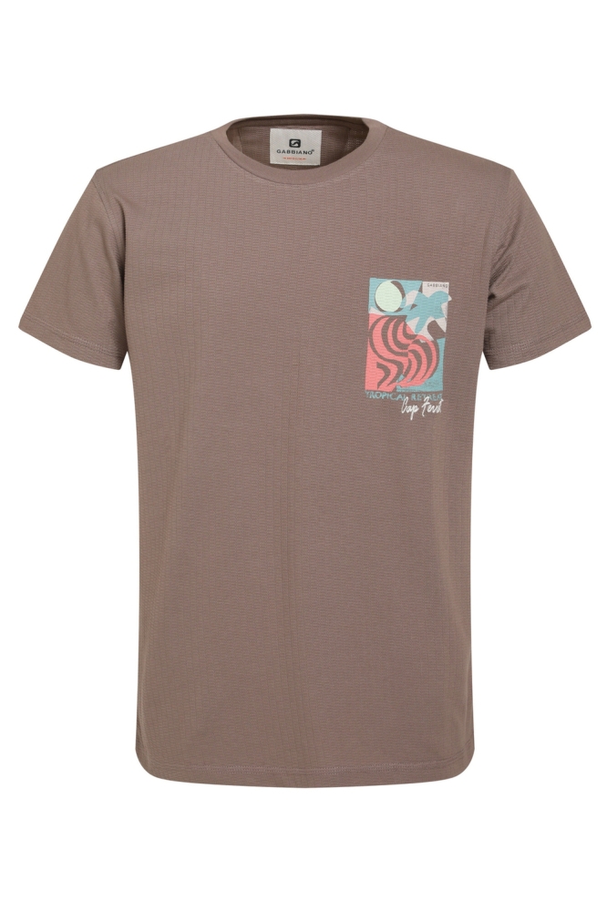 MODERN JACQUARD T SHIRT 155916 DESERT TAUPE